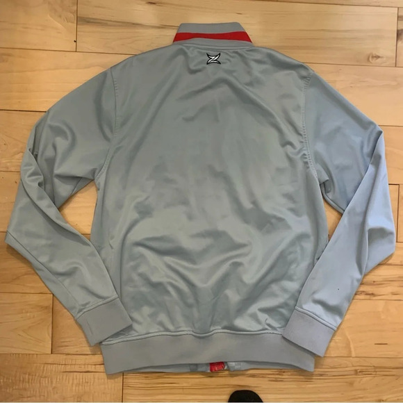 Philadelphia 76ers Zip-Up Jacket Zipway Unisex Medium Gray Red NBA Basketball - Picture 4 of 4